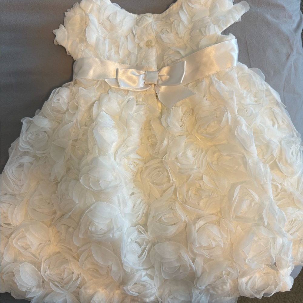 Gymboree White Rosette Kids Dress